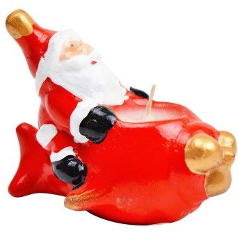 PAI NATAL CERAMICA AVIAO C/ VELA