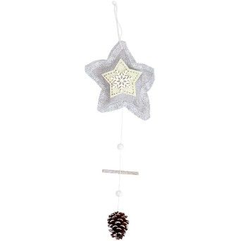 ESTRELA NATAL CINZA C/ PINHA