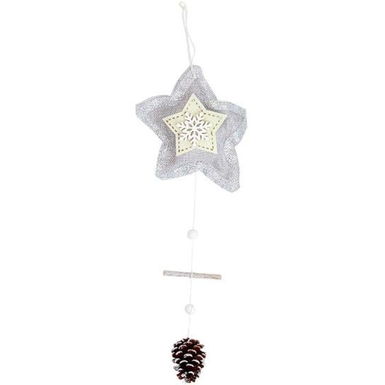 ESTRELA NATAL CINZA C/ PINHA