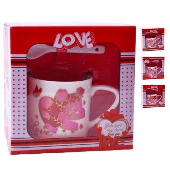 SET CANECA E COLHER 8,2X6,8 2645-108-03 CX96