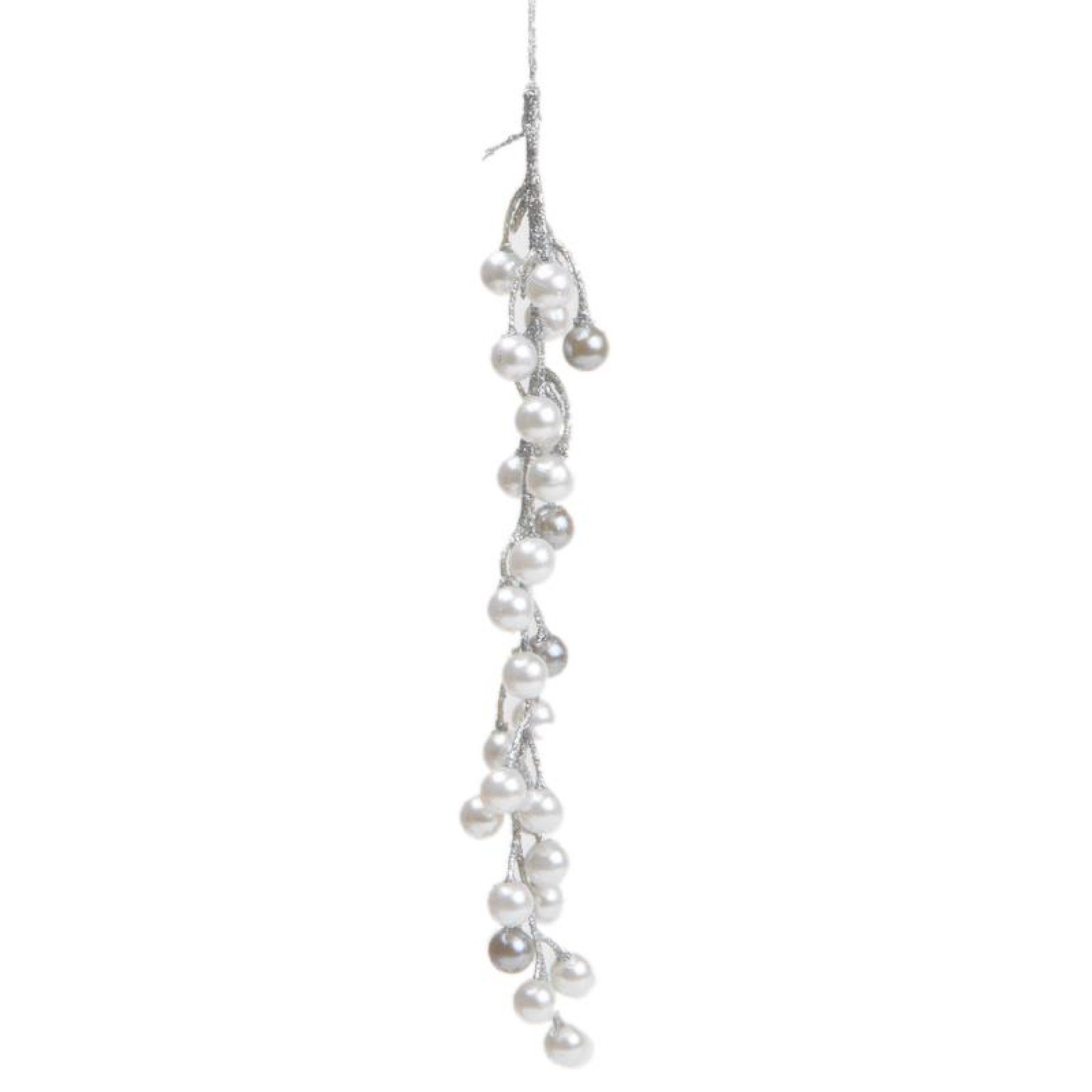 CACHO PEROLAS NATAL 26CM PRATA CACHO PEROLAS NATAL 26CM PRATA