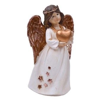 ANJO CERAMICA C/ CORAAO E LUZ 26CM