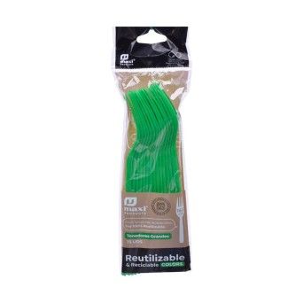COLHER DESC REUT VERDE 12.5CM 15UN 1398R