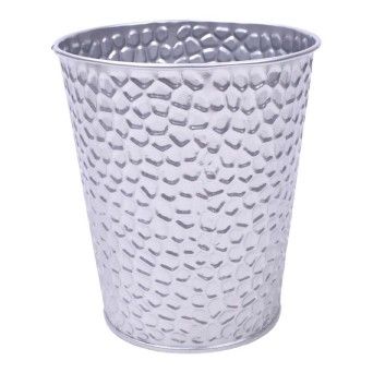VASO METAL PRATA 12CM