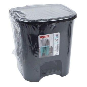 BALDE PLASTICO C/ PEDAL 7,5LT. PRETO