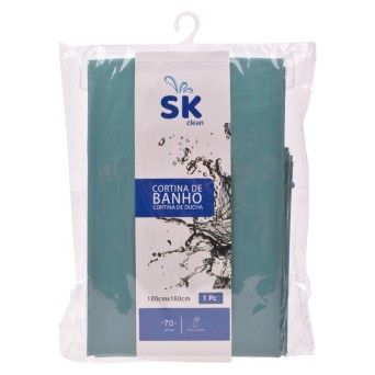 CORTINA BANHO 1.8X1.8M PVC VERDE1589-112-F