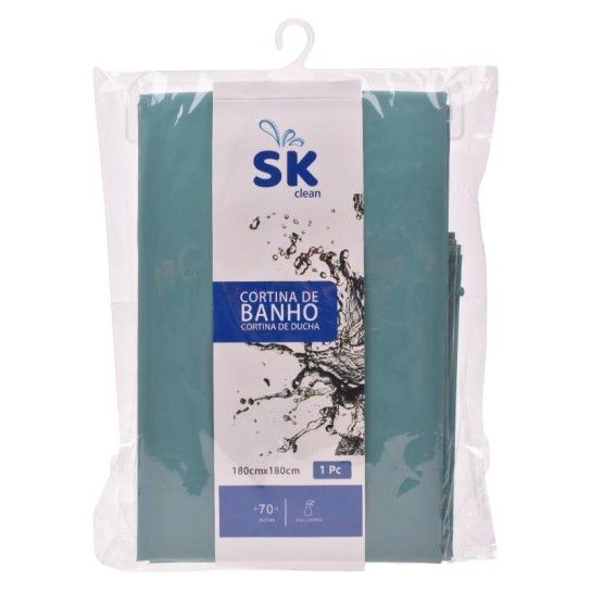 CORTINA BANHO 1.8X1.8M PVC VERDE1589-112-F