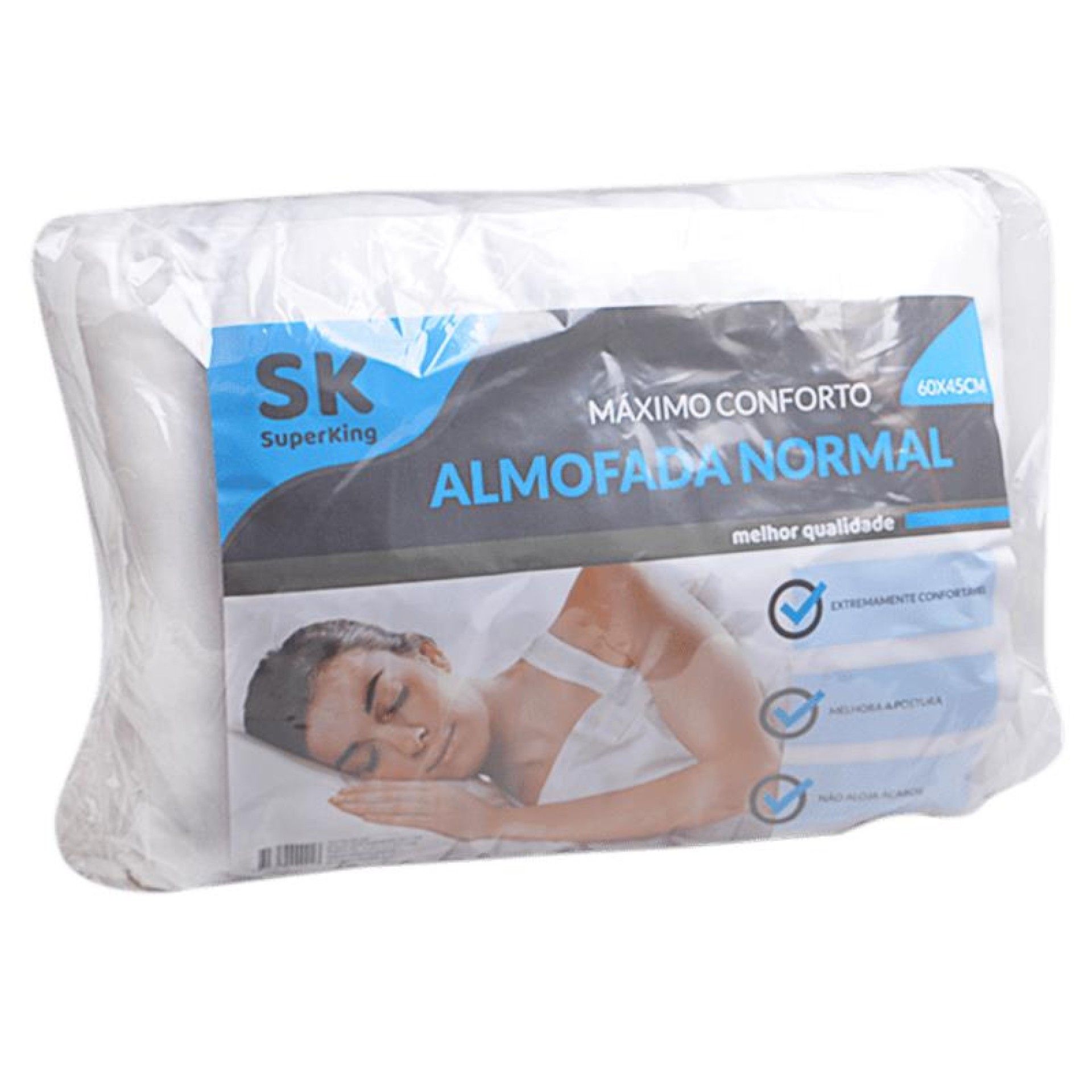 ALMOFADA BRANCA SUPERKING 60X45 CX12 ALMOFADA BRANCA SUPERKING 60X45 CX12