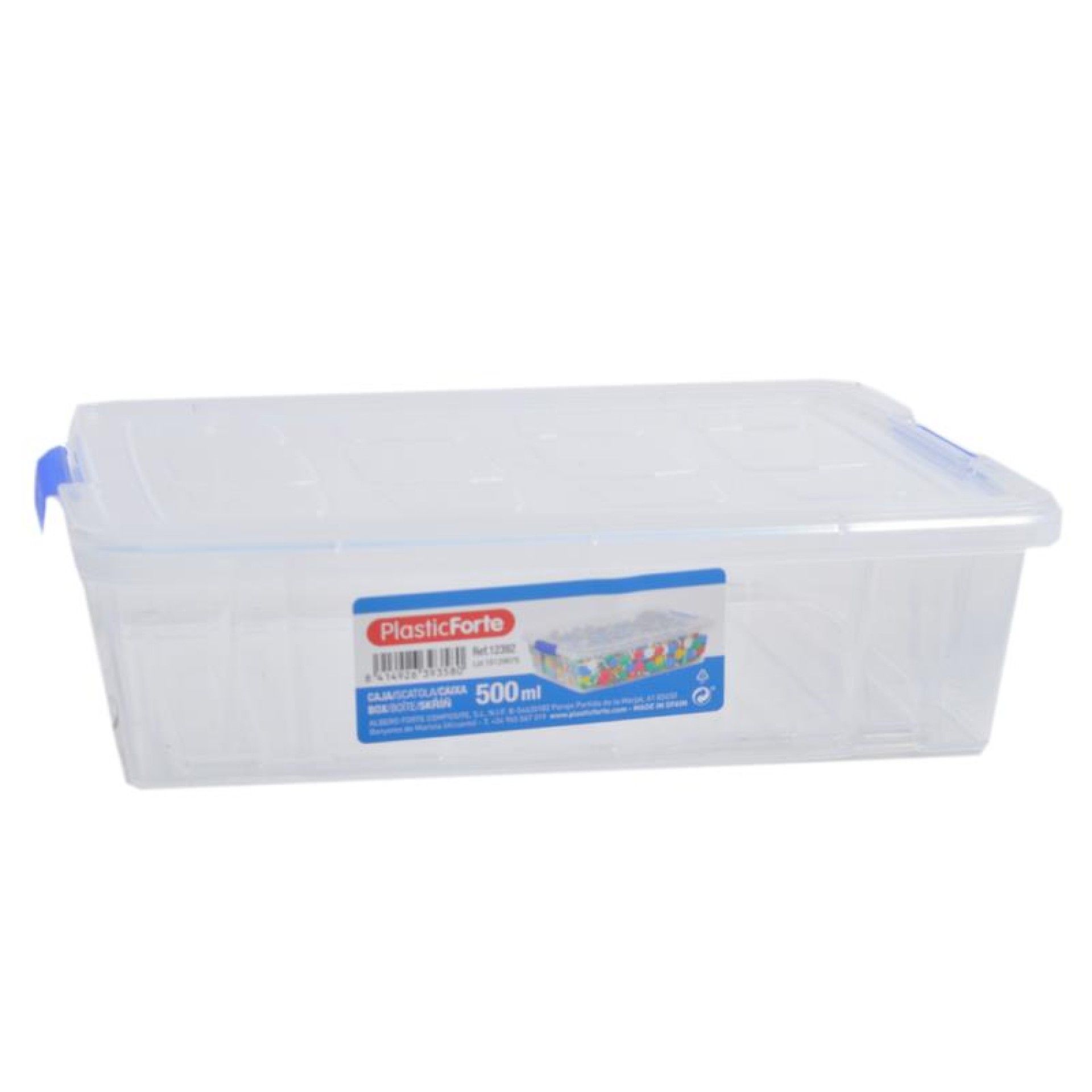 CAIXA PLAST.500ML AZUL CAIXA PLAST.500ML AZUL