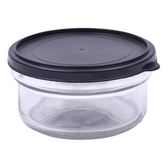 RECIPIENTE VIDRO REDONDO 415ML PRETO