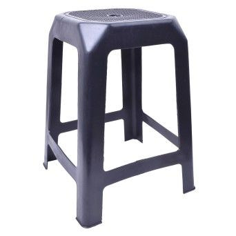 BANCO PLASTICO PRETO 25X25X45CM