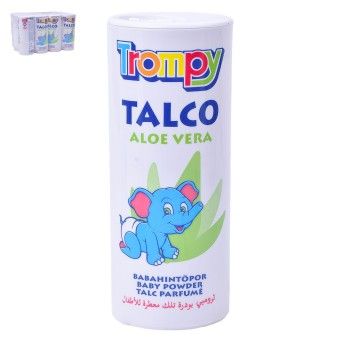 P TALCO TROMPY 250G ALOE VERA CX12UD