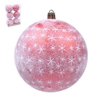 BOLAS 10CM 6UN VRM C/ NEVE