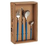 TALHERES 8 PÇS PRATA/AZUL 75222 TALHERES 8 PÇS PRATA/AZUL 75222