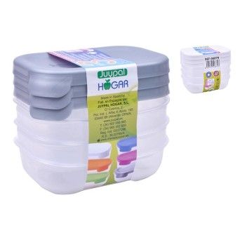 PLASTICO CONJ. 3 CAIXAS RECT. 0.25L BR.