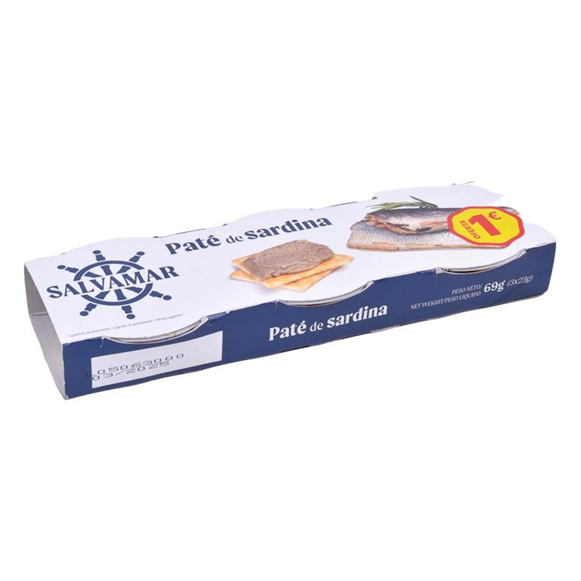 PATE SARDINHA SALVAMAR PACK 3 23GR 0497 PATE SARDINHA SALVAMAR PACK 3 23GR 0497