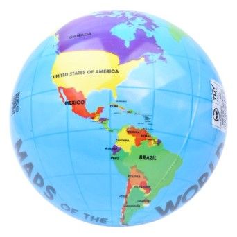 BOLA MAPA MUNDO 23CM