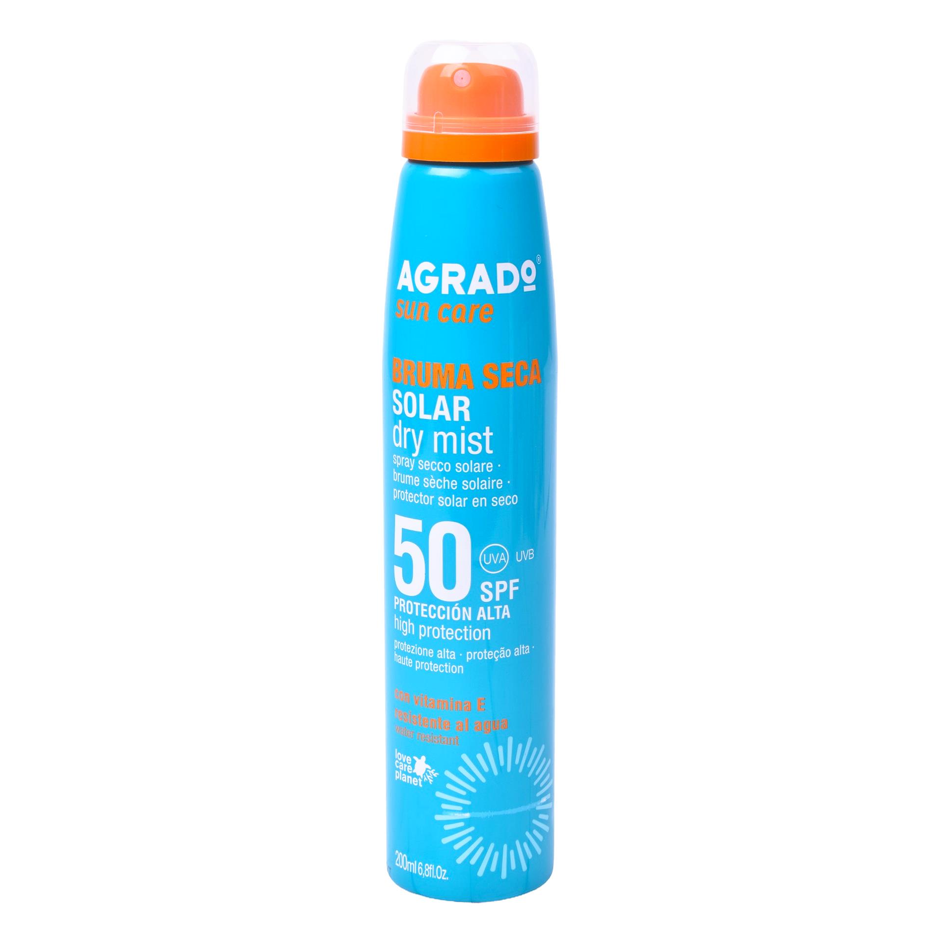BRUMA SECA SOLAR AGRADO SPF50 200ML BRUMA SECA SOLAR AGRADO SPF50 200ML