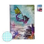 CADERNO ESPIRAL A4 80F QUADRI.WATER