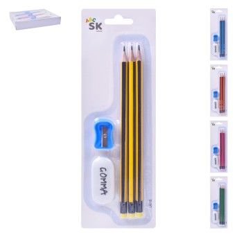 SET 3 LAPIS+BORRACHA+AFIA 2556-203 CX288