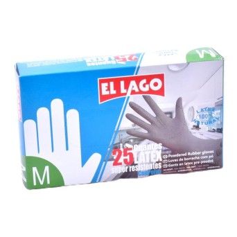 LUVAS LATEX 25UNI. TAM.M