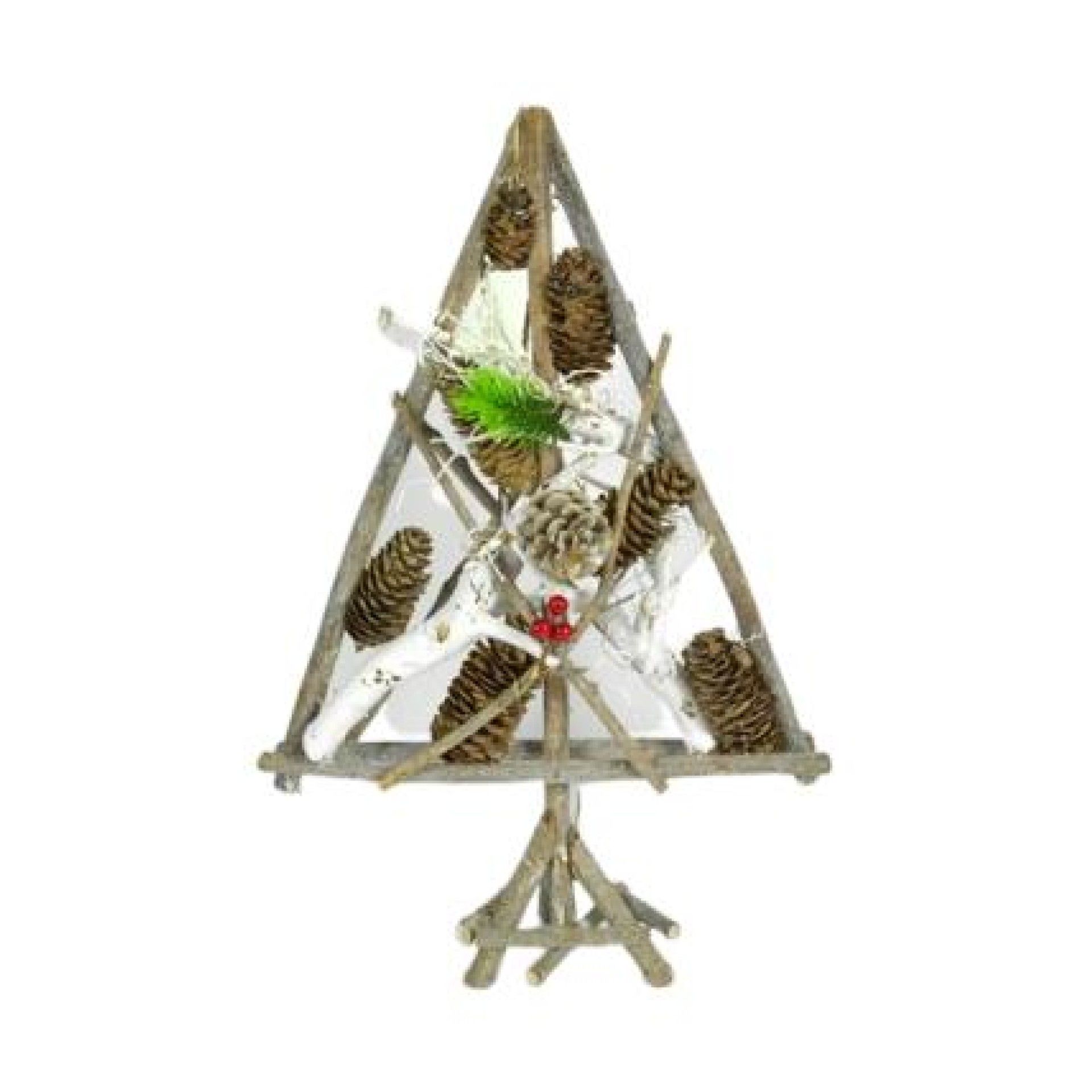 ARVORE MADEIRA C/ PINHAS 48CM ARVORE MADEIRA C/ PINHAS 48CM