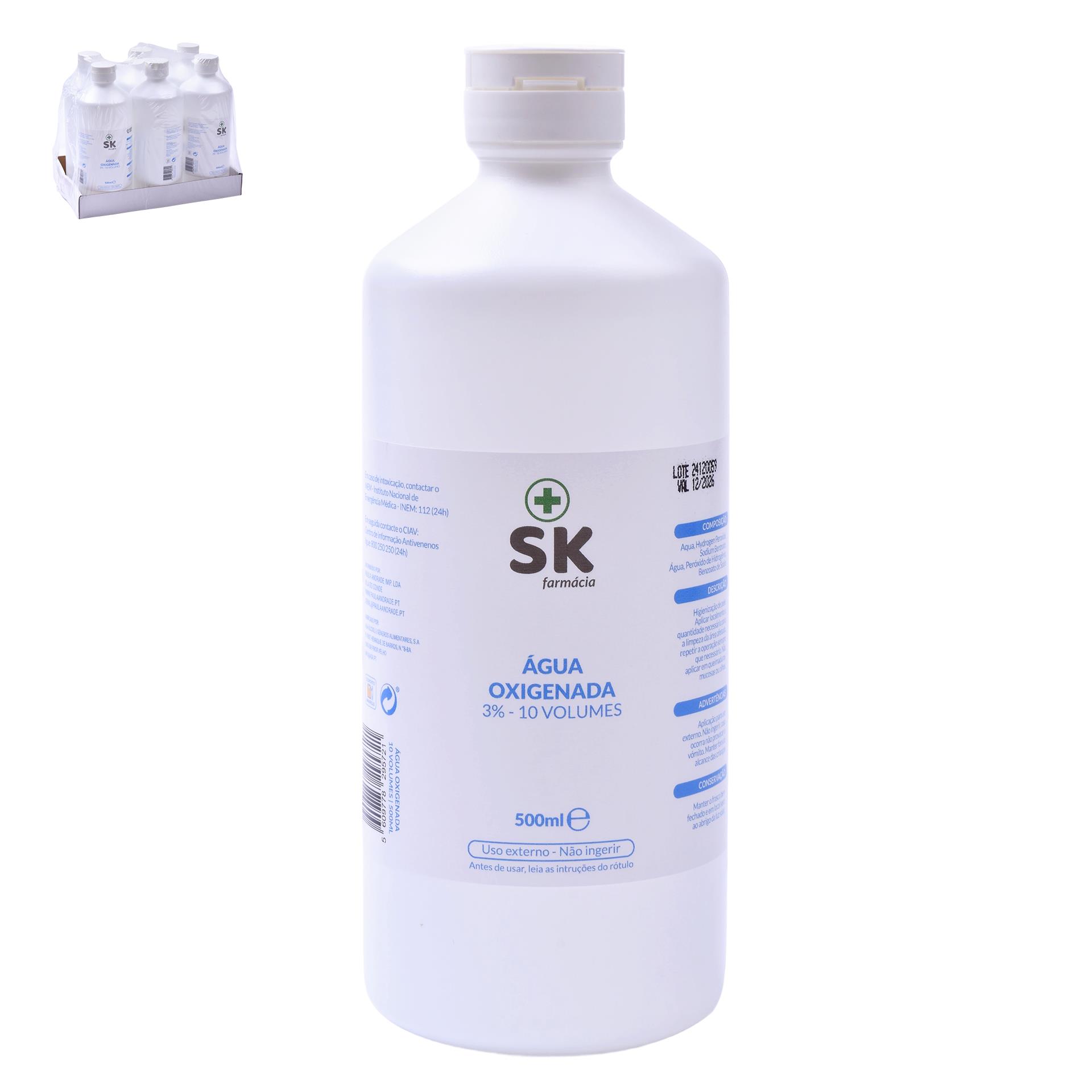 AGUA OXIGENADA 3% 10 VOLUMES SK 500ML