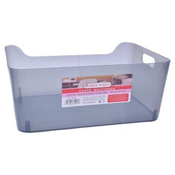 CESTO MULTIUSOS CINZA 36,5X26X14,5CM