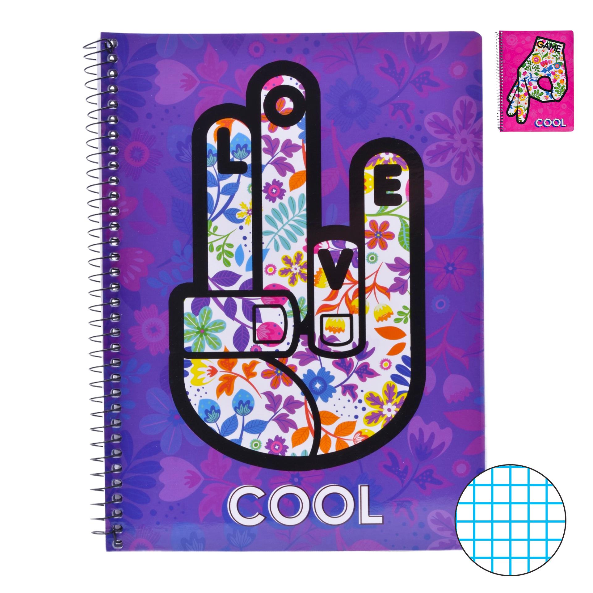 CADERNO ESPIRAL A5 80F QUADRIC COOL CADERNO ESPIRAL A5 80F QUADRIC COOL