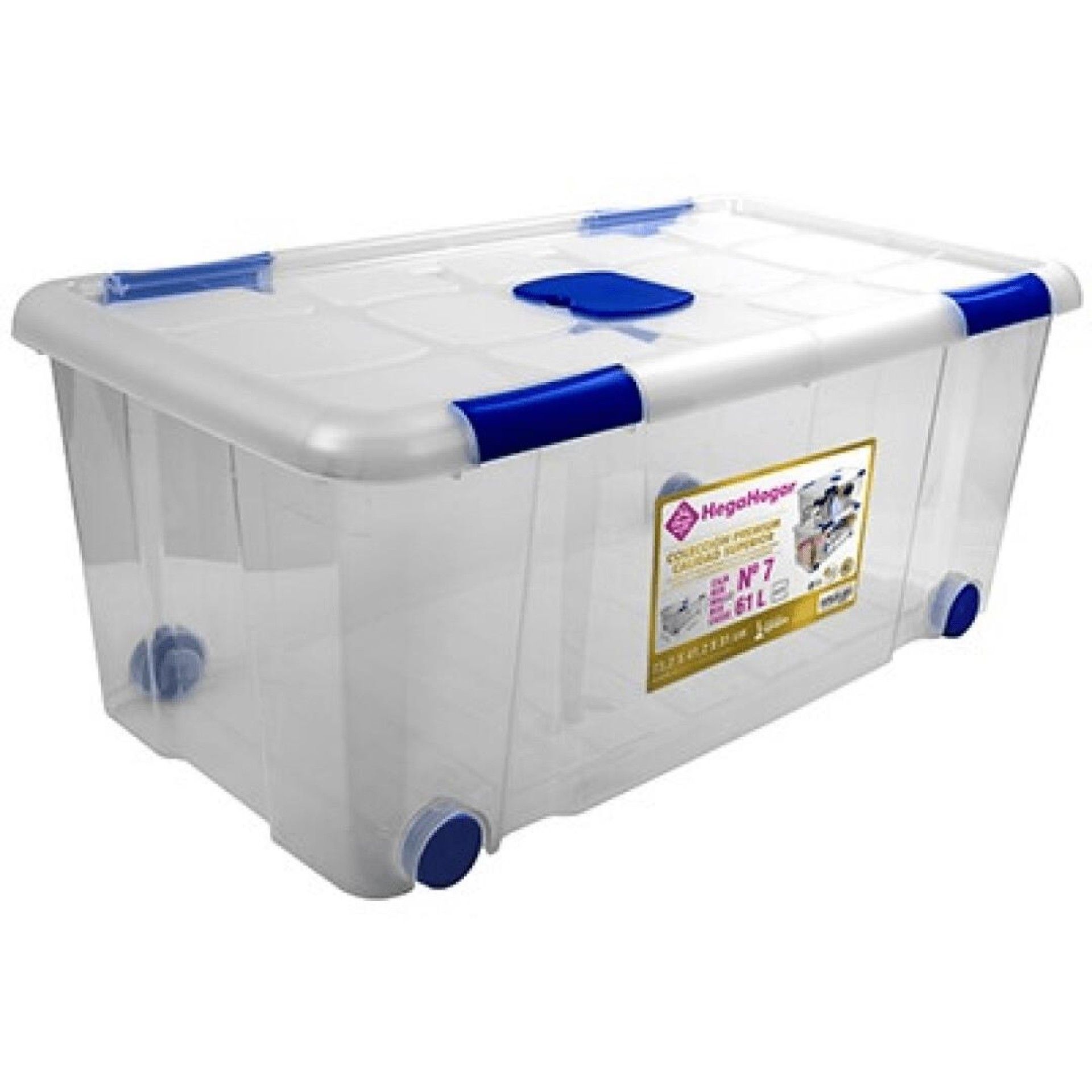 CAIXA PLASTICO N� 7 C/RODAS 61L REF. 18929
