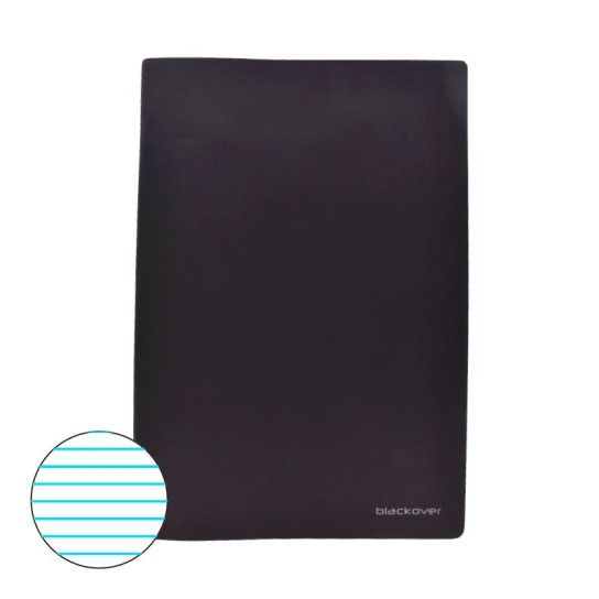 CADERNO A4 CAPA PRETA PAUT.