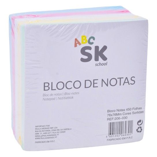 BLOCO NOTAS 450F 76X76MM 206-030CX144