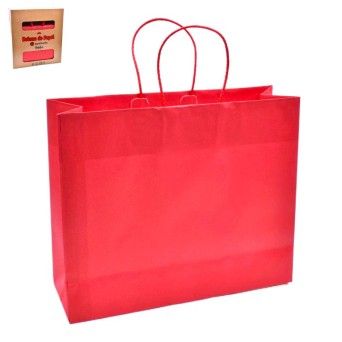 SACO PAPEL VERMELHO 35+12 X31CM
