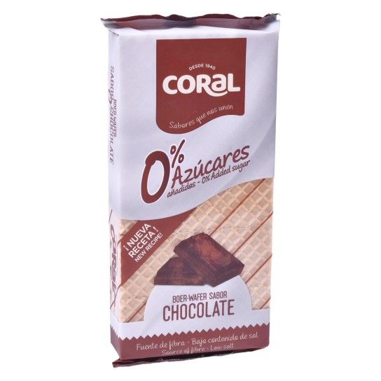 WAFERS BOER CHOCO CORAL 0%AÇUCAR 150G WAFERS BOER CHOCO CORAL 0%AÇUCAR 150G