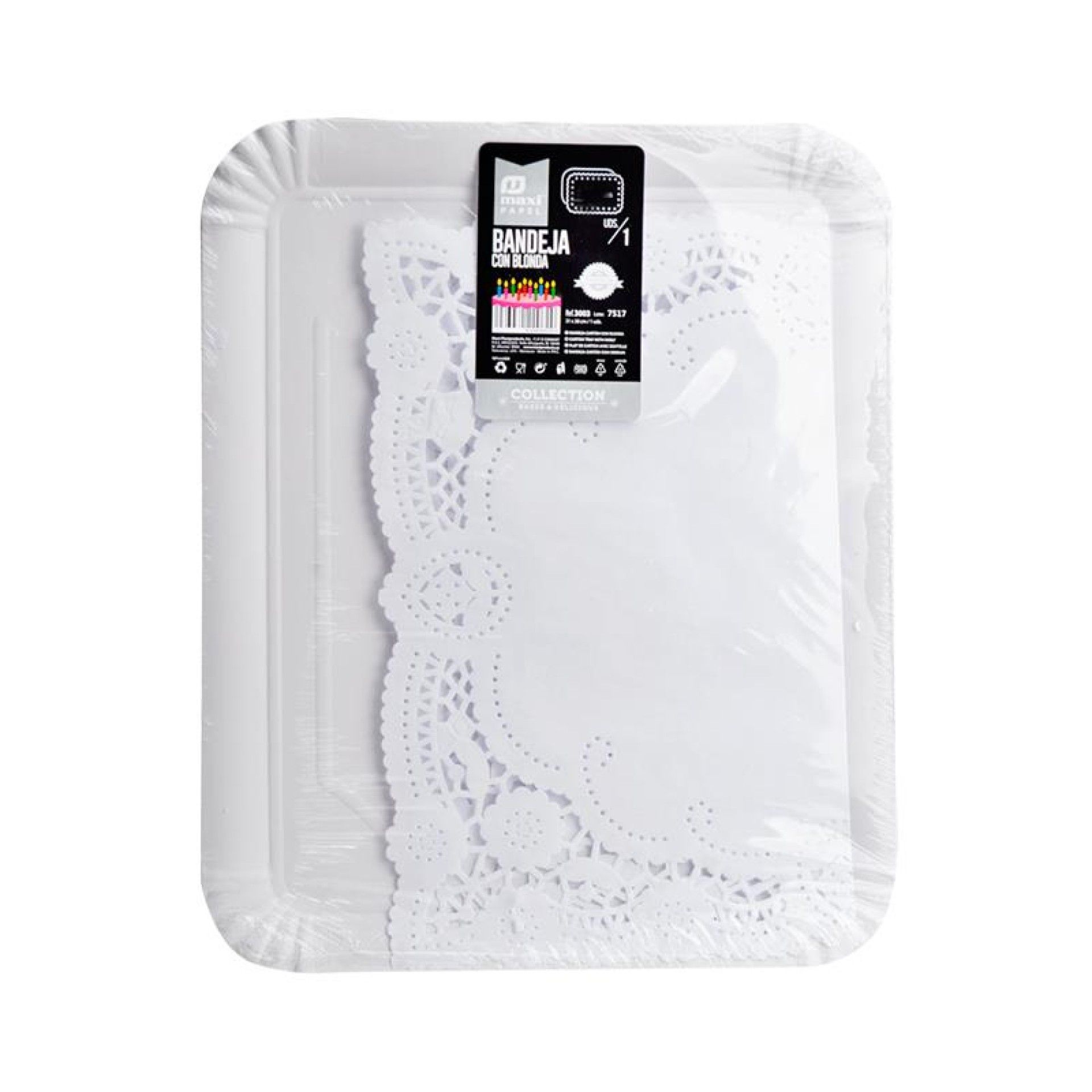 BANDEJA PAPEL P/ BOLOS 25X34CM CX72 BANDEJA PAPEL P/ BOLOS 25X34CM CX72