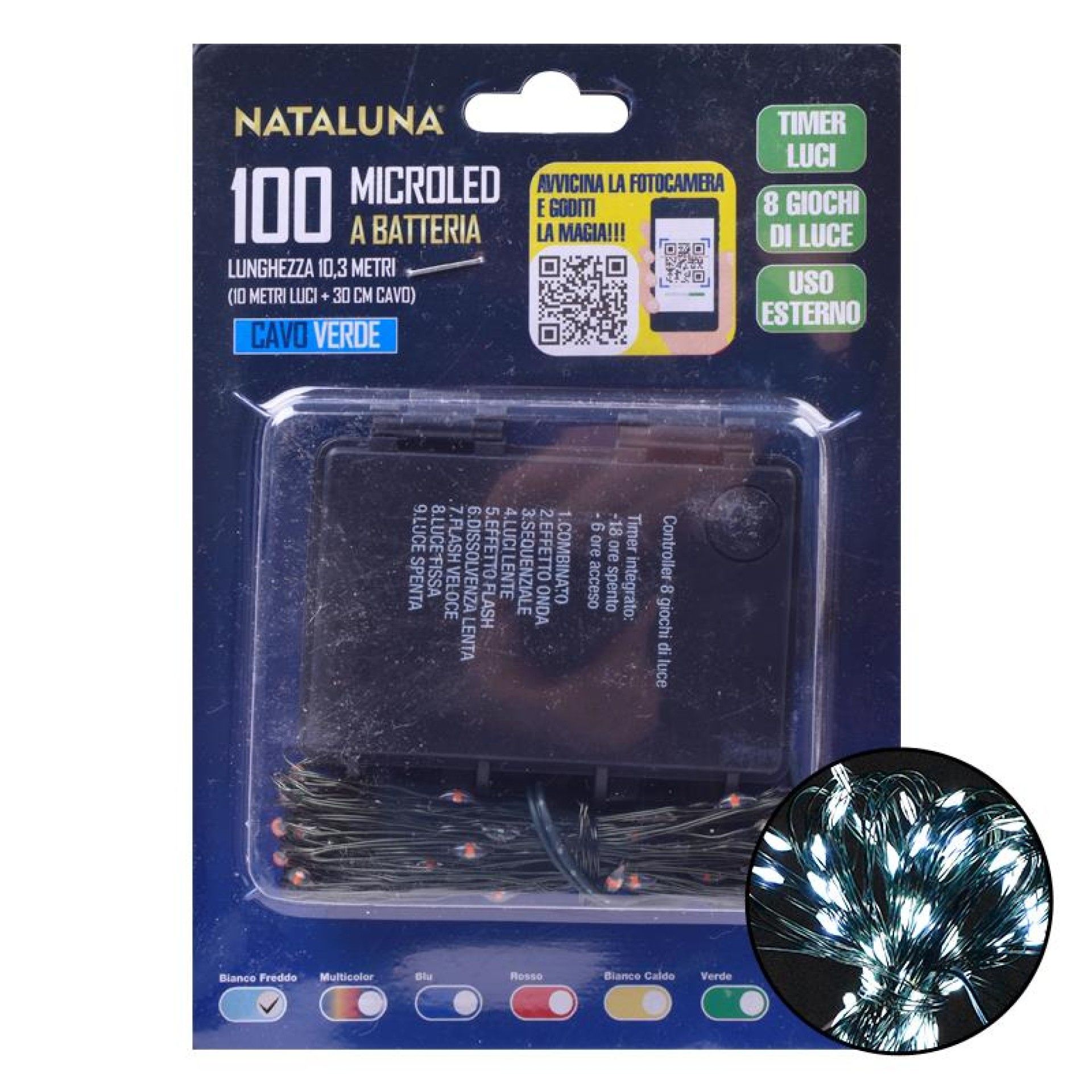 SERIE NATAL 100MICROLED 10,3MT TEMP.BCO SERIE NATAL 100MICROLED 10,3MT TEMP.BCO