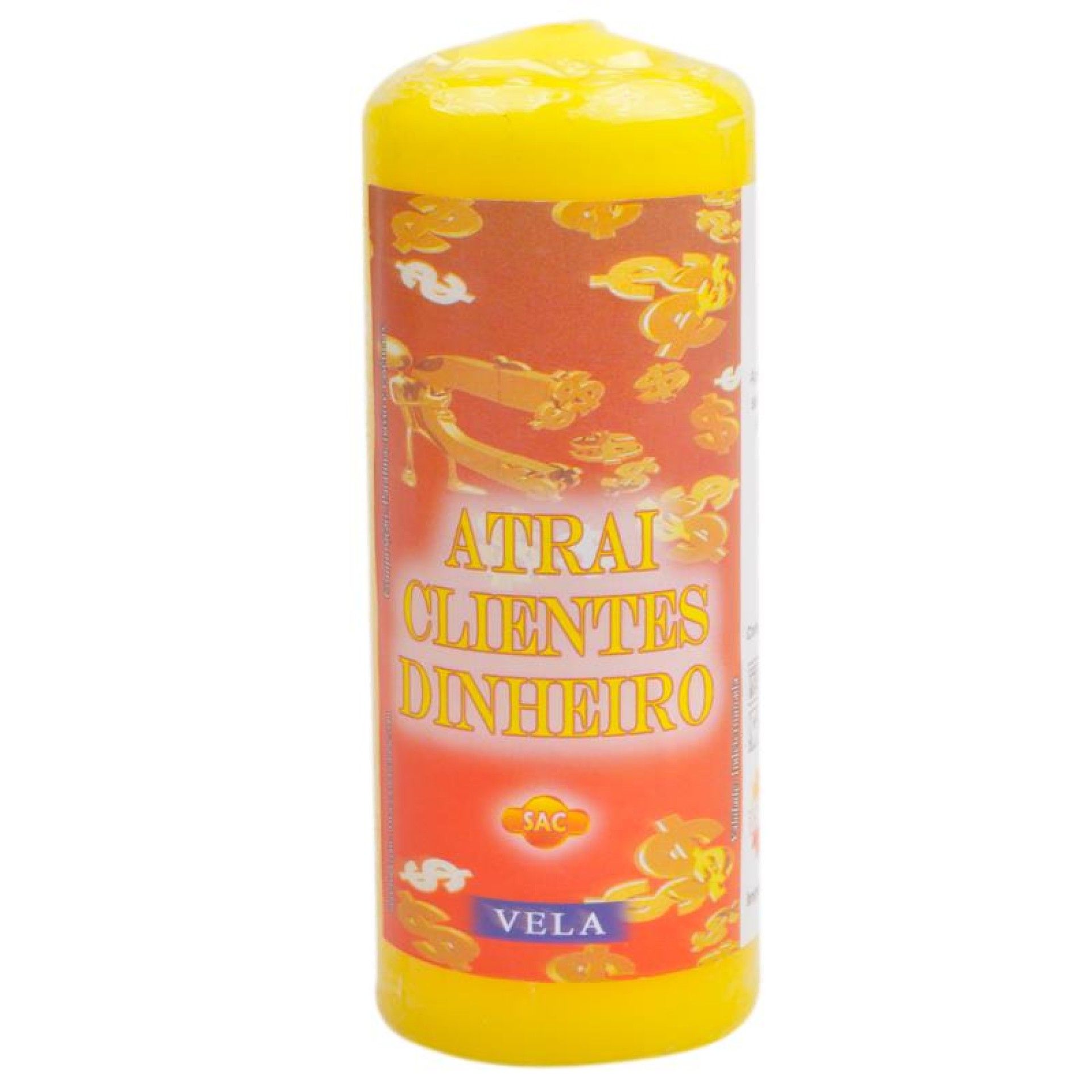 VELA ATRAI CLIENTES/DINHEIRO 12X4,5CM VELA ATRAI CLIENTES/DINHEIRO 12X4,5CM