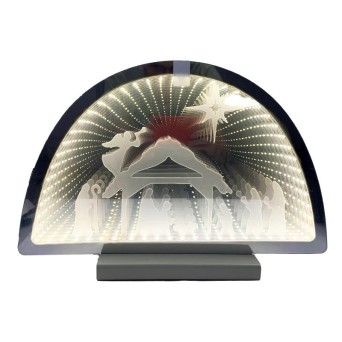 CENARIO DE NATAL 3D 40CM BRANCO 21007A