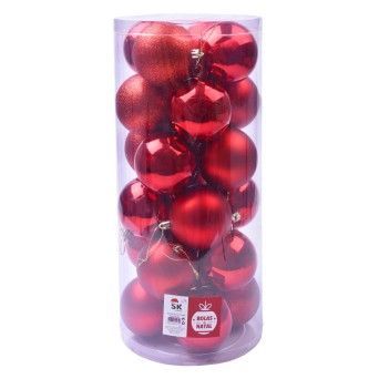 BOLAS NTL 24 PCS 8CM VERM 2978-021-08C