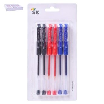 CANETA GEL 6UN 14.3CM 2556-002-06 CX288