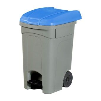 BALDE LIXO C/RODA 80L AZUL 0105-49 CX4