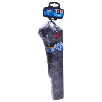 EXTENSAO 1.5M C/6 TOMADAS E INTERRUPTOR PT