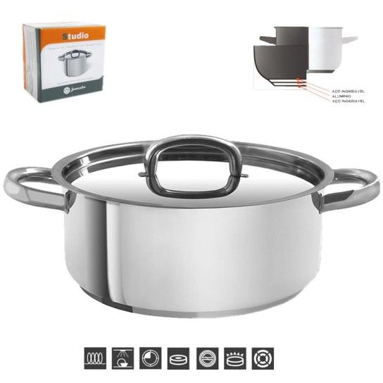 CAÇAROLA JOMAFE AÇO INOX 30 CAÇAROLA JOMAFE AÇO INOX 30