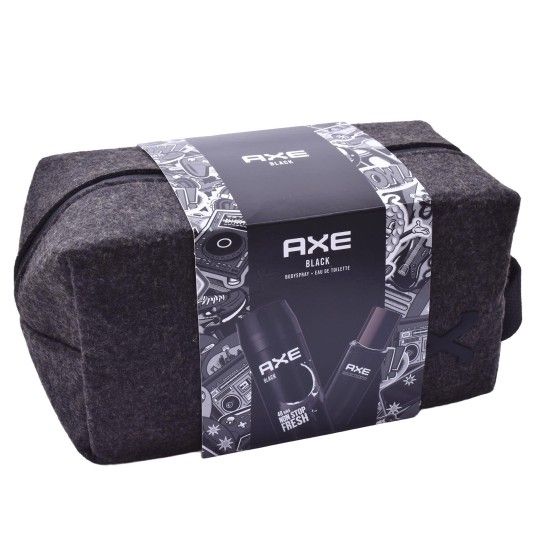 SET AXE DESO+PERFUME BLACK+BOLSA
