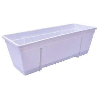 FLOREIRA C/SUPORTE 50CM BRANCA CX32