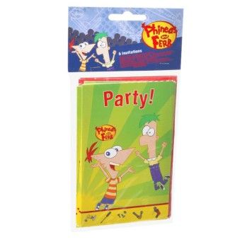 CONVITES PHINEAS FERB 6UNI