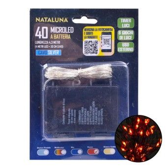 SERIE NATAL 40MICROLED VERMELHO 4,3MT REC
