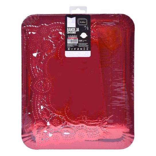 BANDEJA RECT VERM C/NAP  31X38CM 3087 CX72