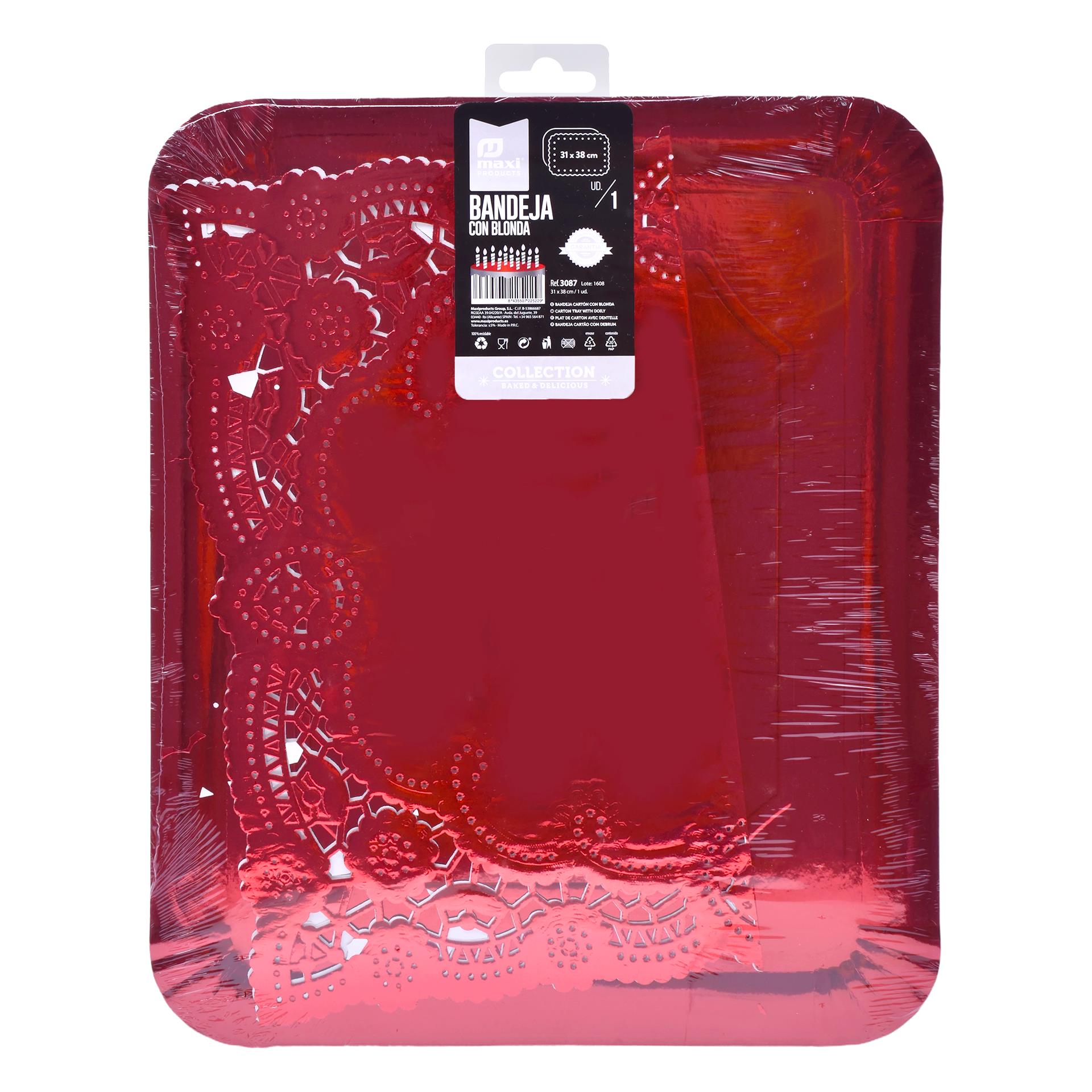 BANDEJA RECT VERM C/NAP 31X38CM 3087 CX72 BANDEJA RECT VERM C/NAP 31X38CM 3087 CX72