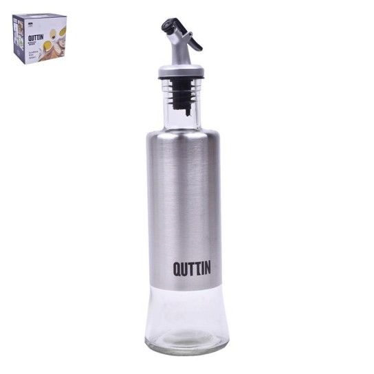 AZEITEIRA VIDRO/INOX QUTN C/TAMP 0,3L